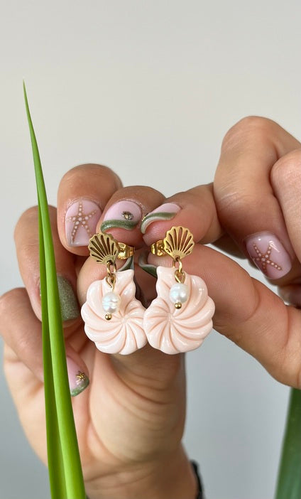 Boucles d’oreilles coquillages escargots