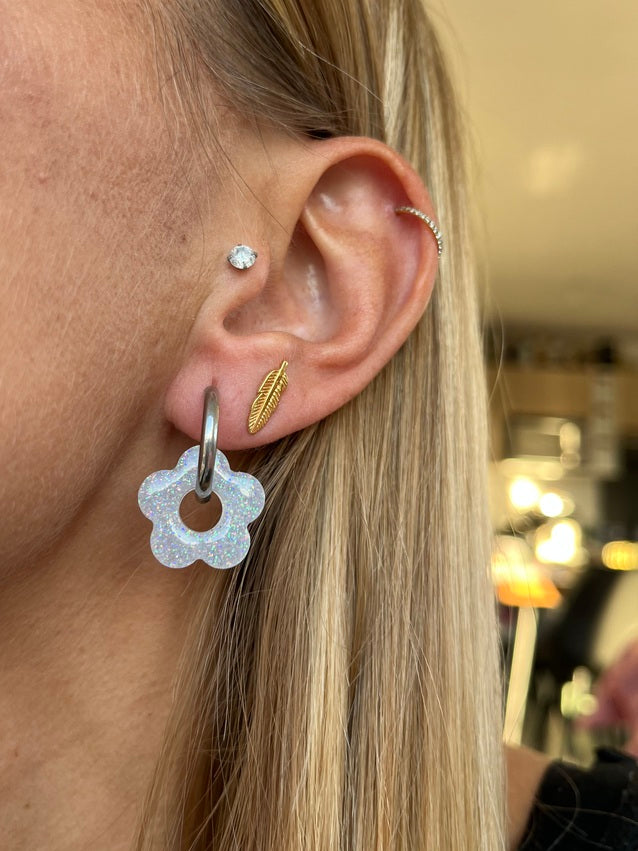 Pampilles Vinie résine pailletée "Spéciales Fêtes"